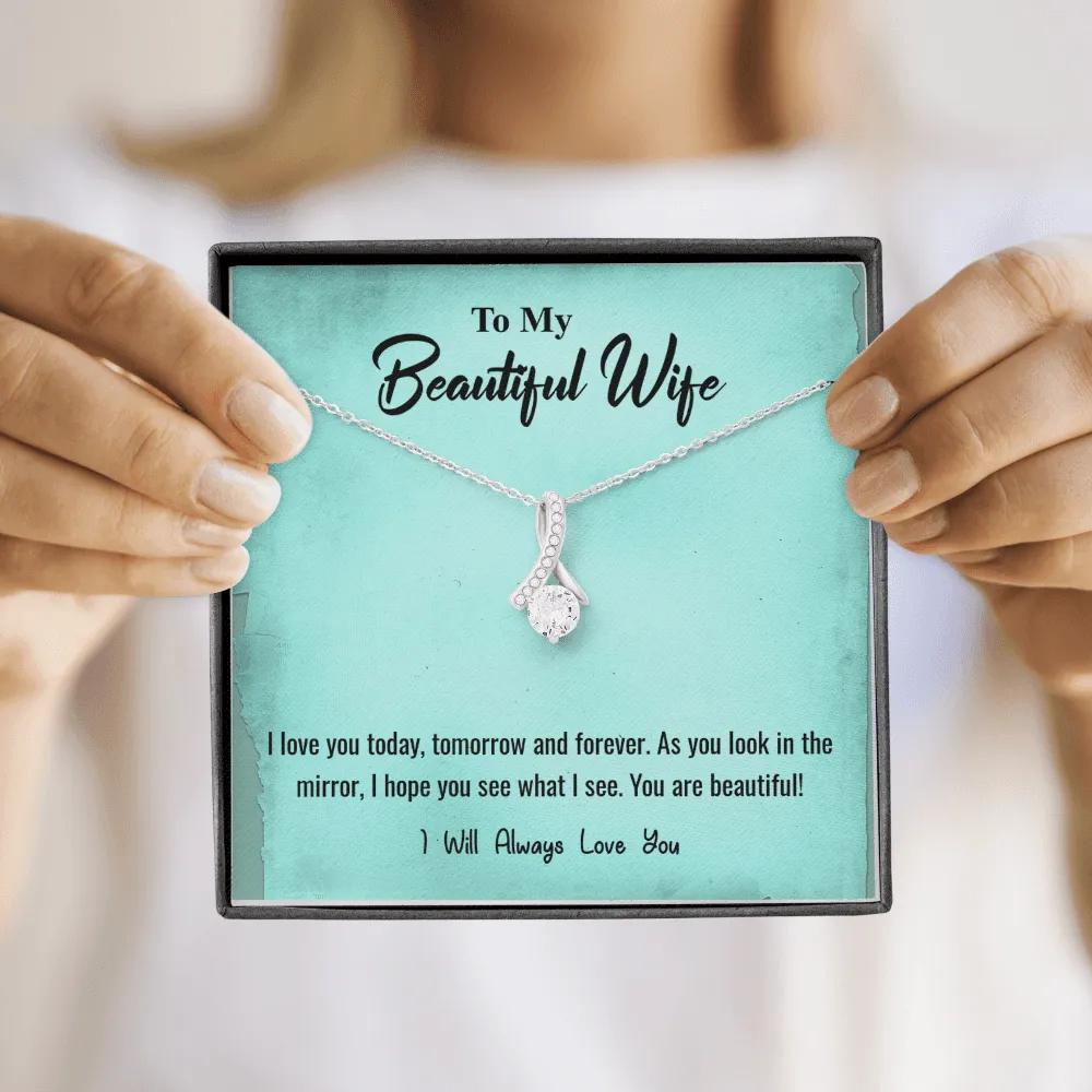 I Love You Today -  Alluring Beauty Infinity Necklace Message Card