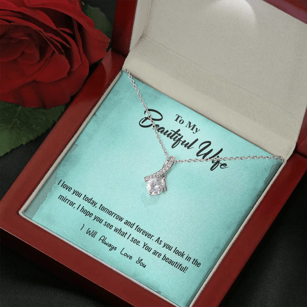 I Love You Today -  Alluring Beauty Infinity Necklace Message Card