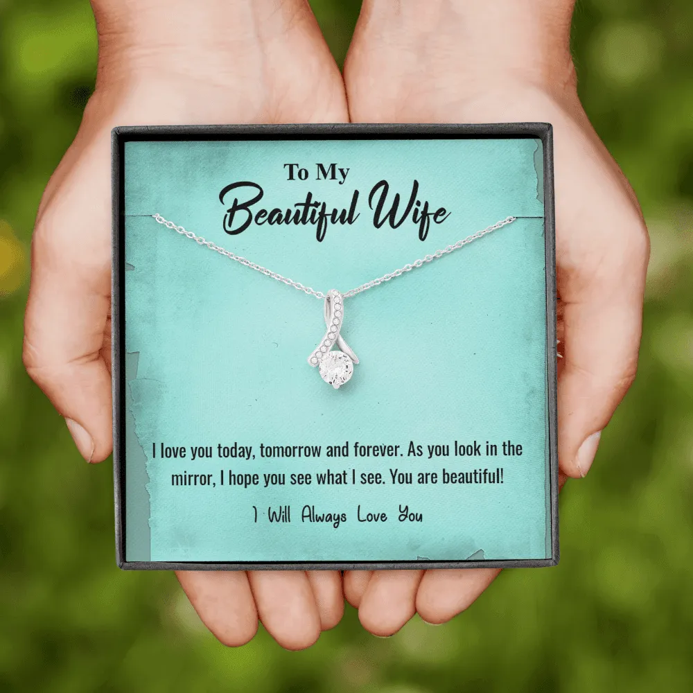 I Love You Today -  Alluring Beauty Infinity Necklace Message Card