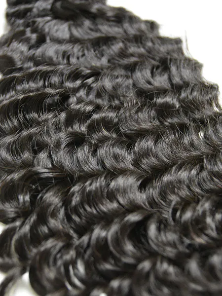 Indian Remy Deep Wave Human Hair Extensions - Wefted Hair 22"