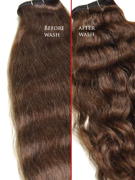 Indian Remy French Wave Human Hair Extensions - Wefted Hair 10"