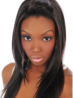 Indian Remy Yaki Straight Human Hair Extensions - Wefted Hair 12"