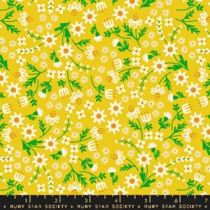 Inflorescence Florals in Golden Hour -- Favorite Flowers by Ruby Star Society -- Moda Fabric