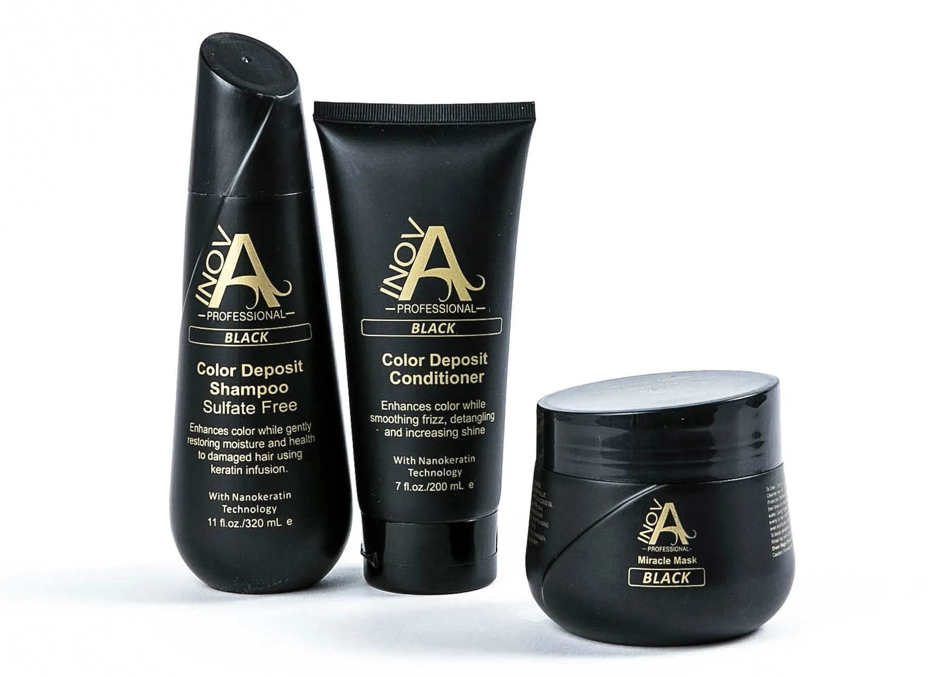 Inova Professional Black Color Deposit Shampoo - 11 oz.