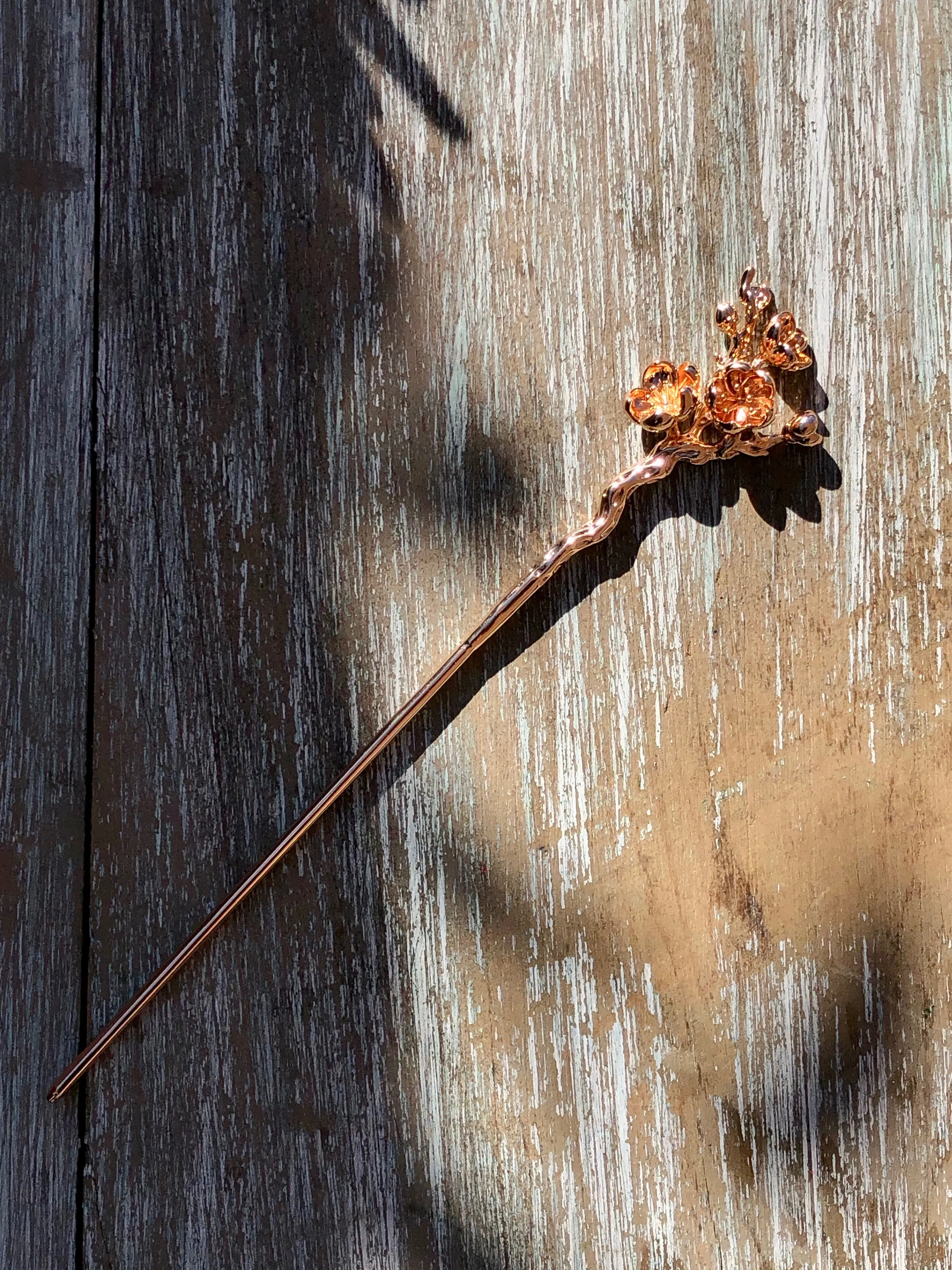 Jasmine Flower Garden Gold Hair Stick