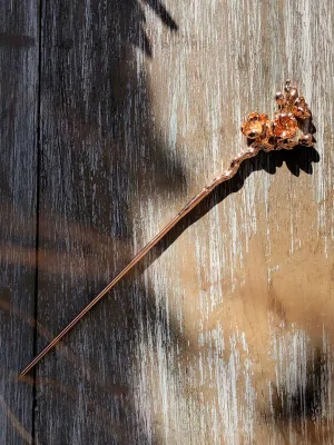 Jasmine Flower Garden Gold Hair Stick