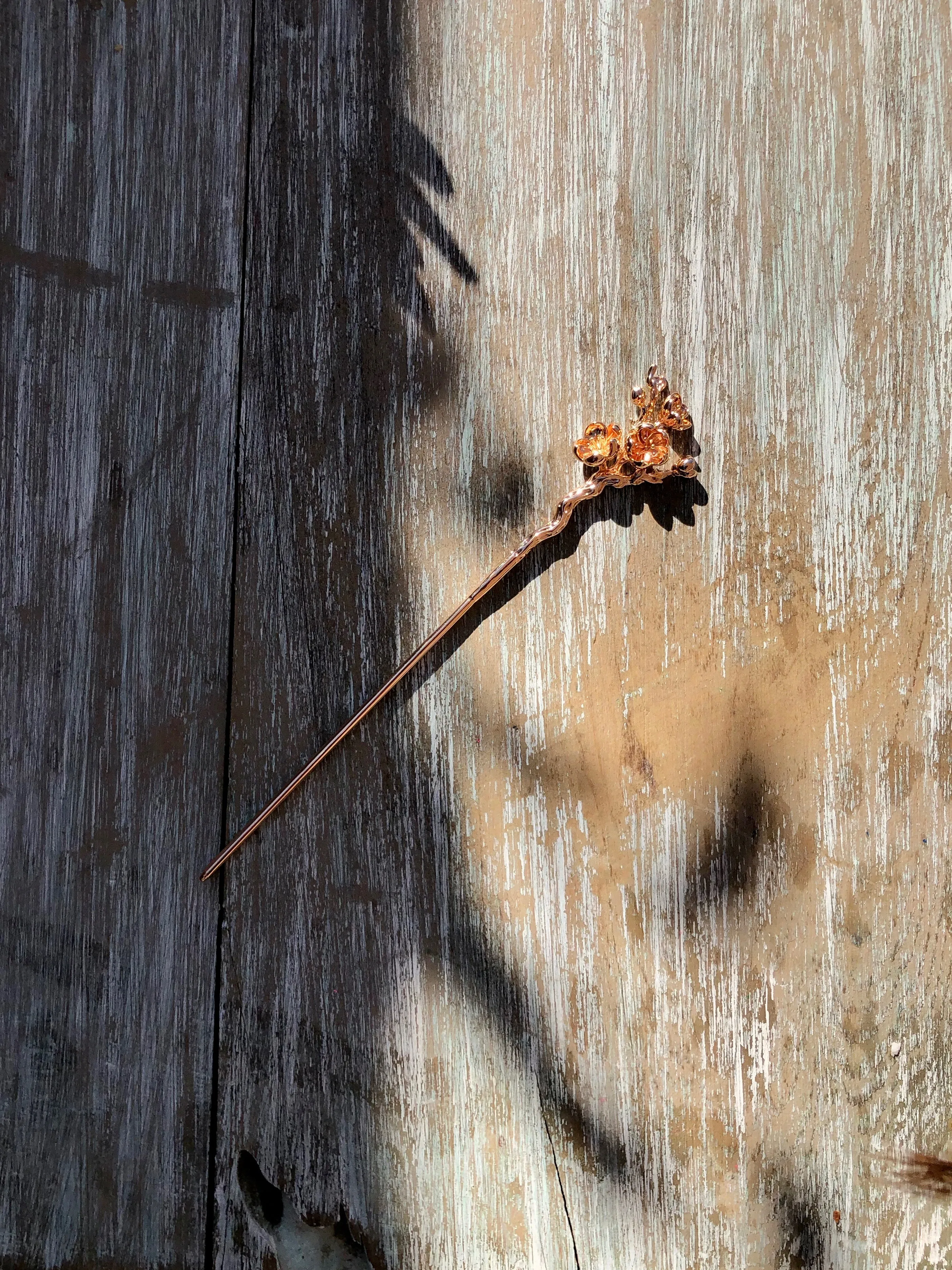 Jasmine Flower Garden Gold Hair Stick