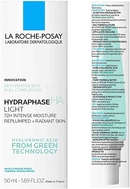 LA ROCHE POSAY HYDRAPHASE HA LIGHT 72HR INTENSE MOISTURISER 50ML