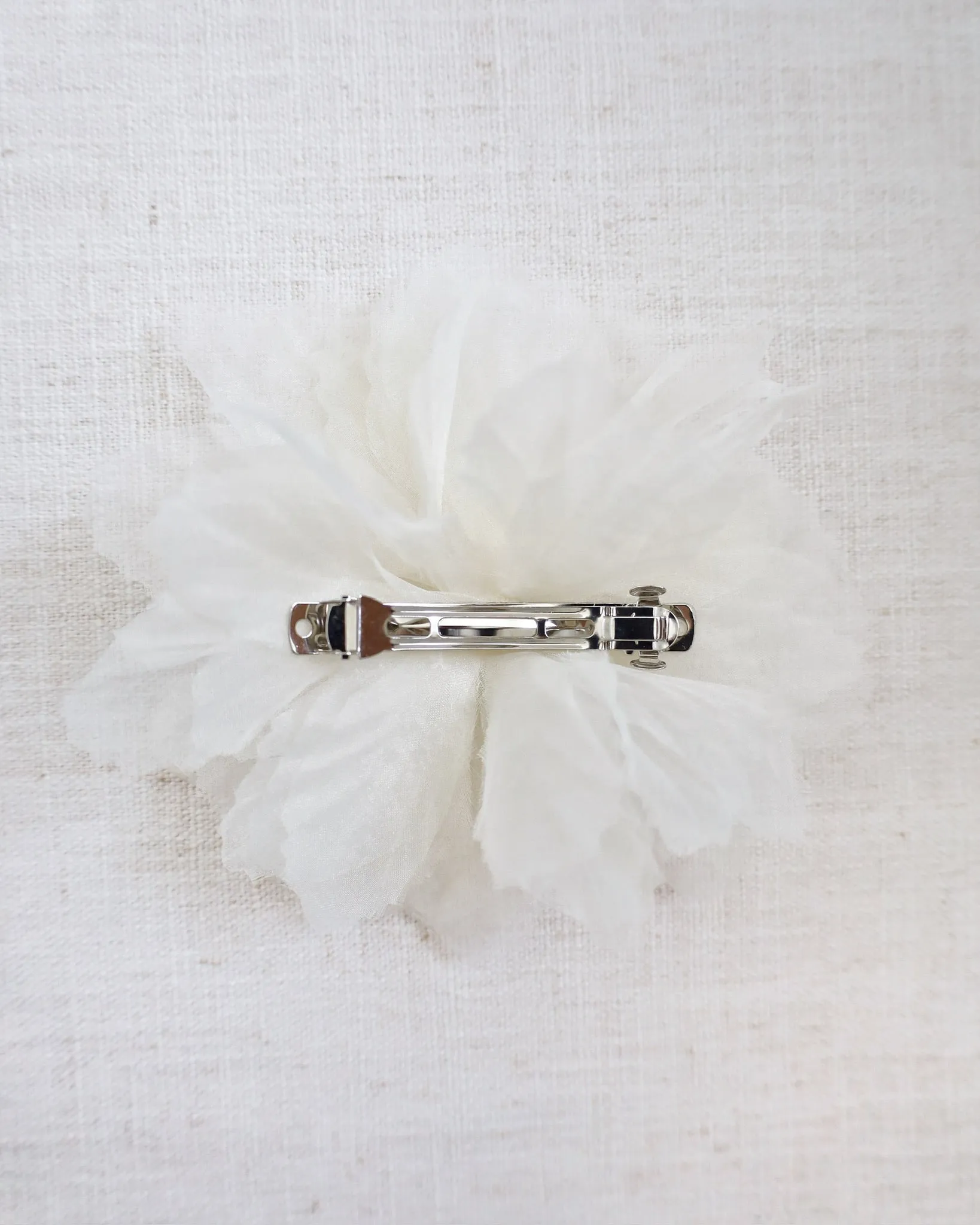 Large Ophelia Flower Hair Barrette with Pearl