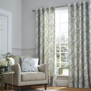 Laura Ashley Parterre Eyelet Curtains - Sage