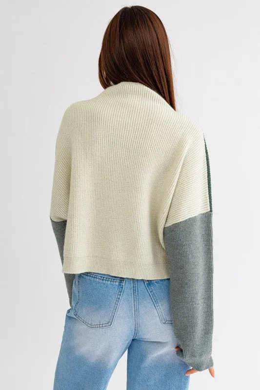 LE LIS Color Block Oversized Sweater