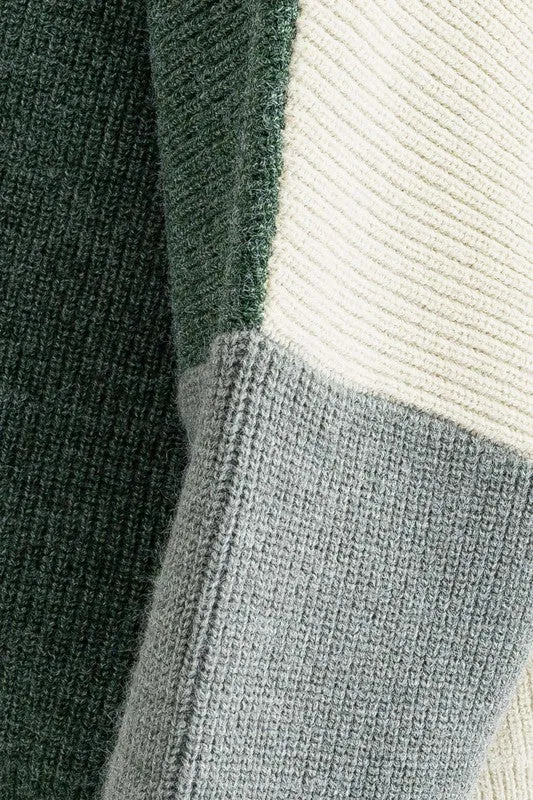 LE LIS Color Block Oversized Sweater