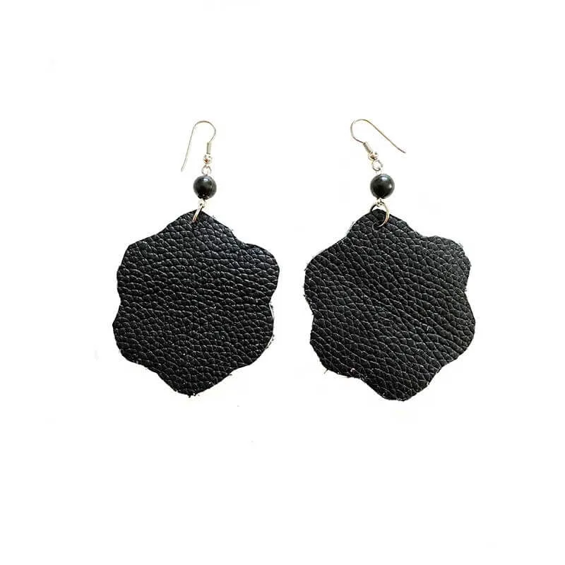 Leather Flowers Earrings