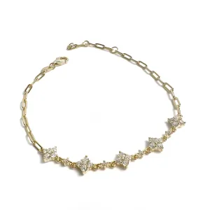 Little Flowers Paperclip Bracelet