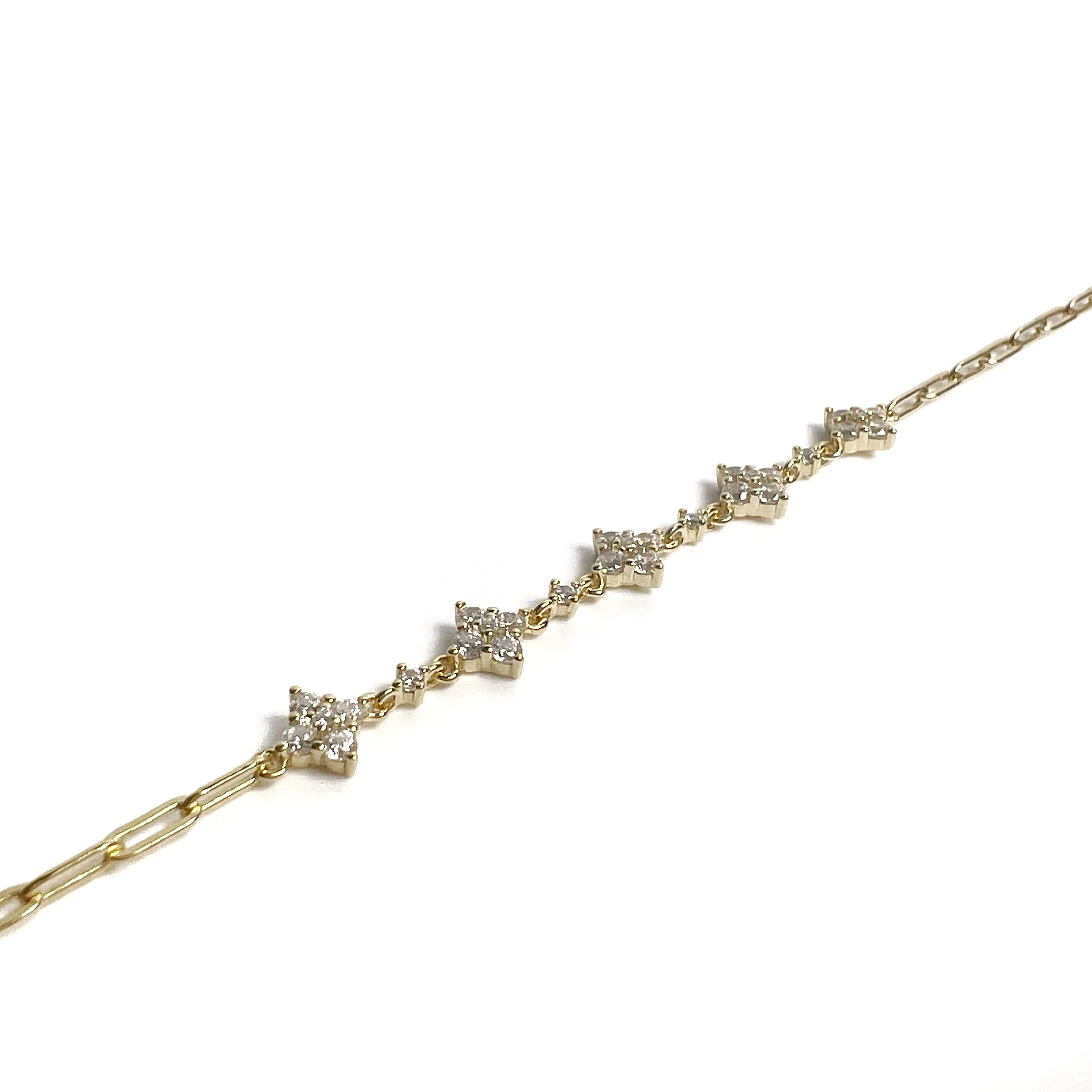 Little Flowers Paperclip Bracelet