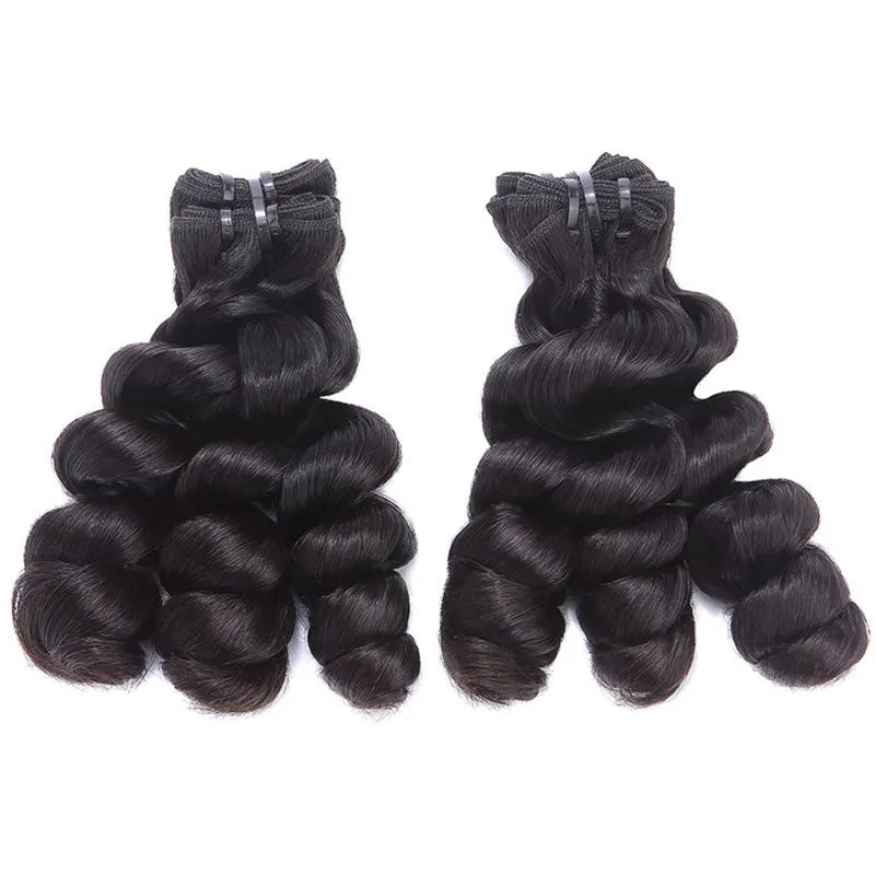 Loose Wave 4 Bundles With 5x5 Lace Closure 100% Unprocessed Virgin Human Hair