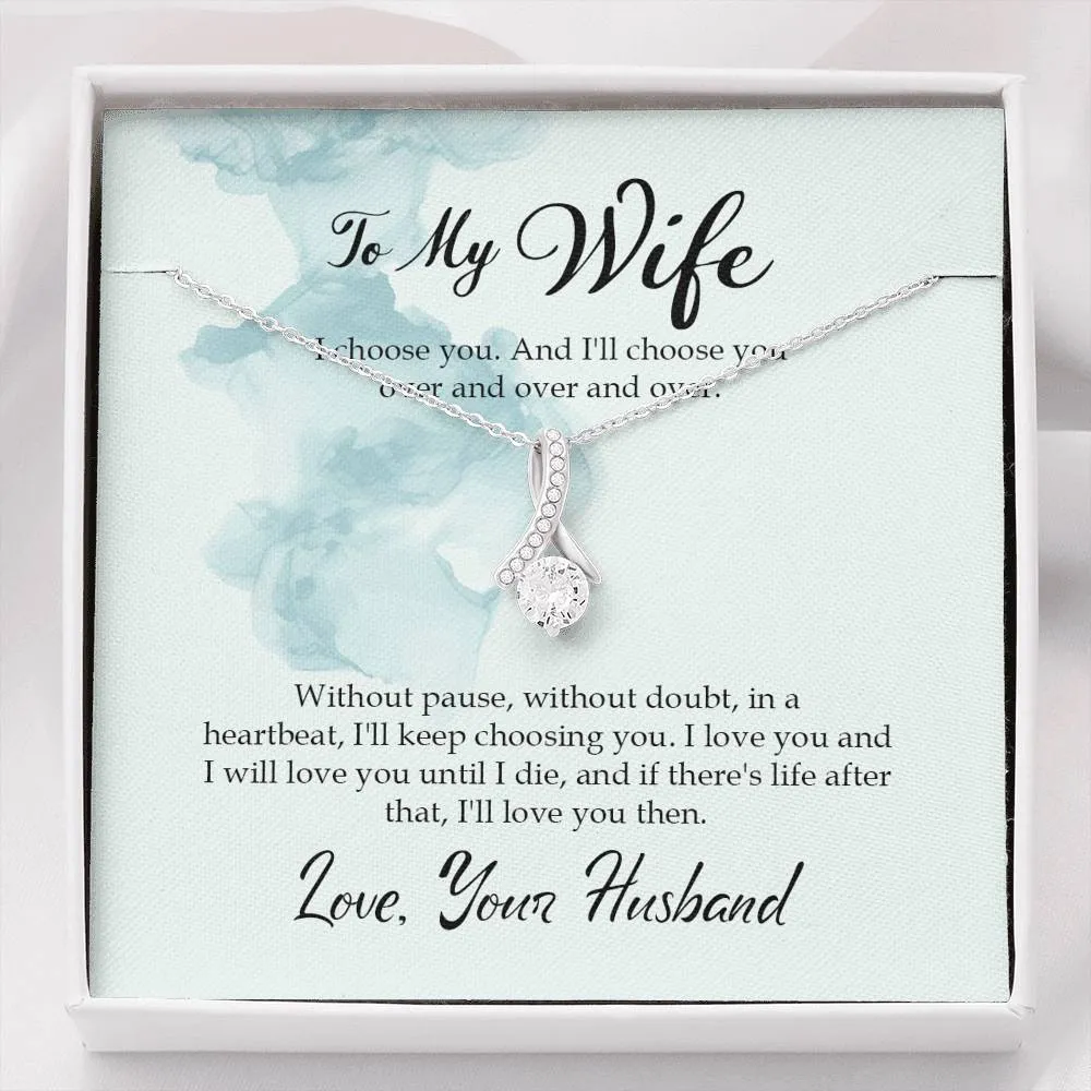 Love you till I die-Alluring Beauty Solitaire Necklace for Wife
