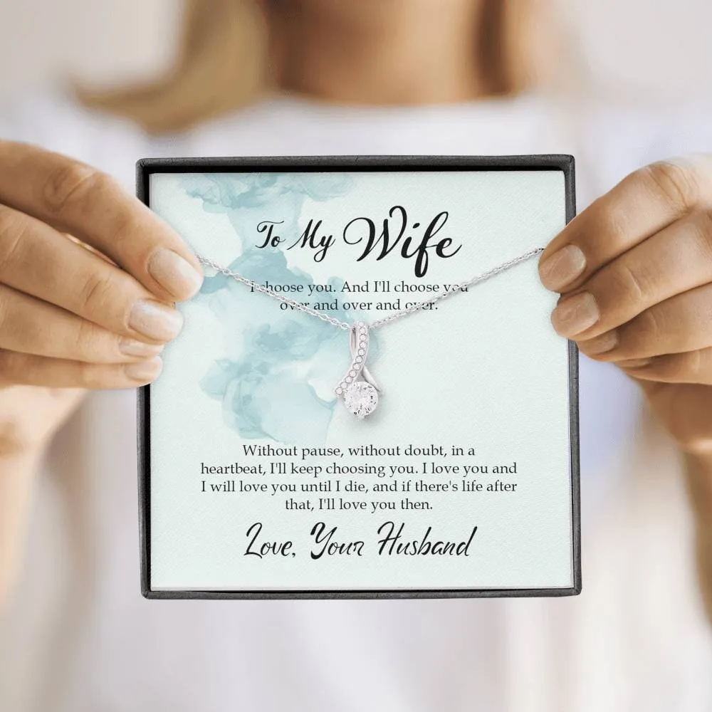 Love you till I die-Alluring Beauty Solitaire Necklace for Wife