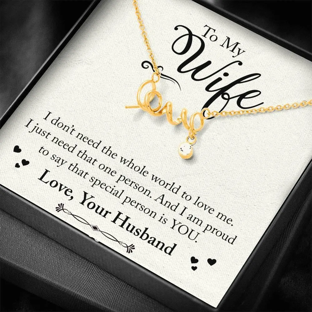 Love,To My Wife Necklace Anniversary Gift For Wife, Birthday