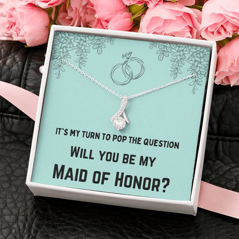 Maid of Honor Pop the Question Necklace