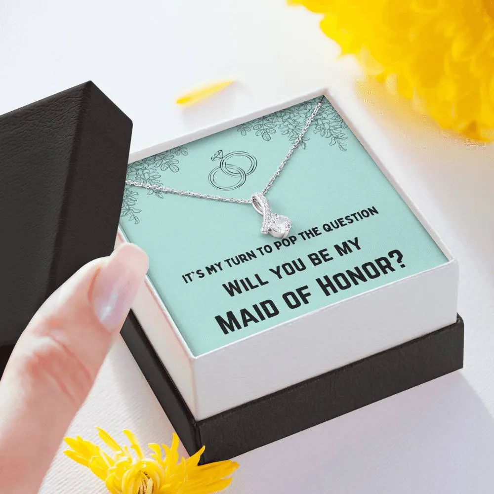 Maid of Honor Pop the Question Necklace