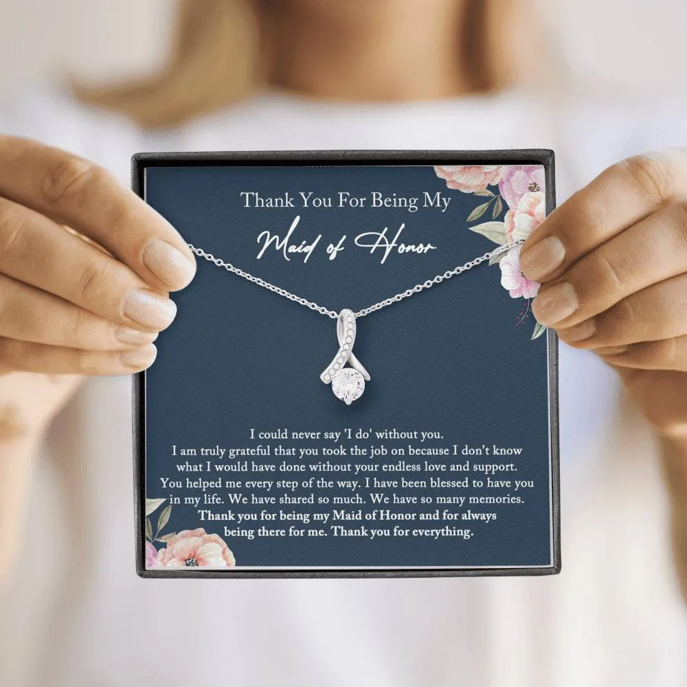Maid of Honor Thank You Gift From Bride, Maid of Honor Gift Necklace, Matron of Honor Gift, Bridesmaid Gift, Thank You Gift From Bride