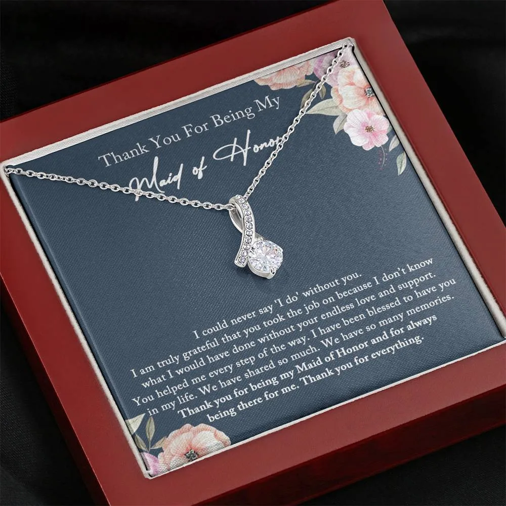Maid of Honor Thank You Gift From Bride, Maid of Honor Gift Necklace, Matron of Honor Gift, Bridesmaid Gift, Thank You Gift From Bride