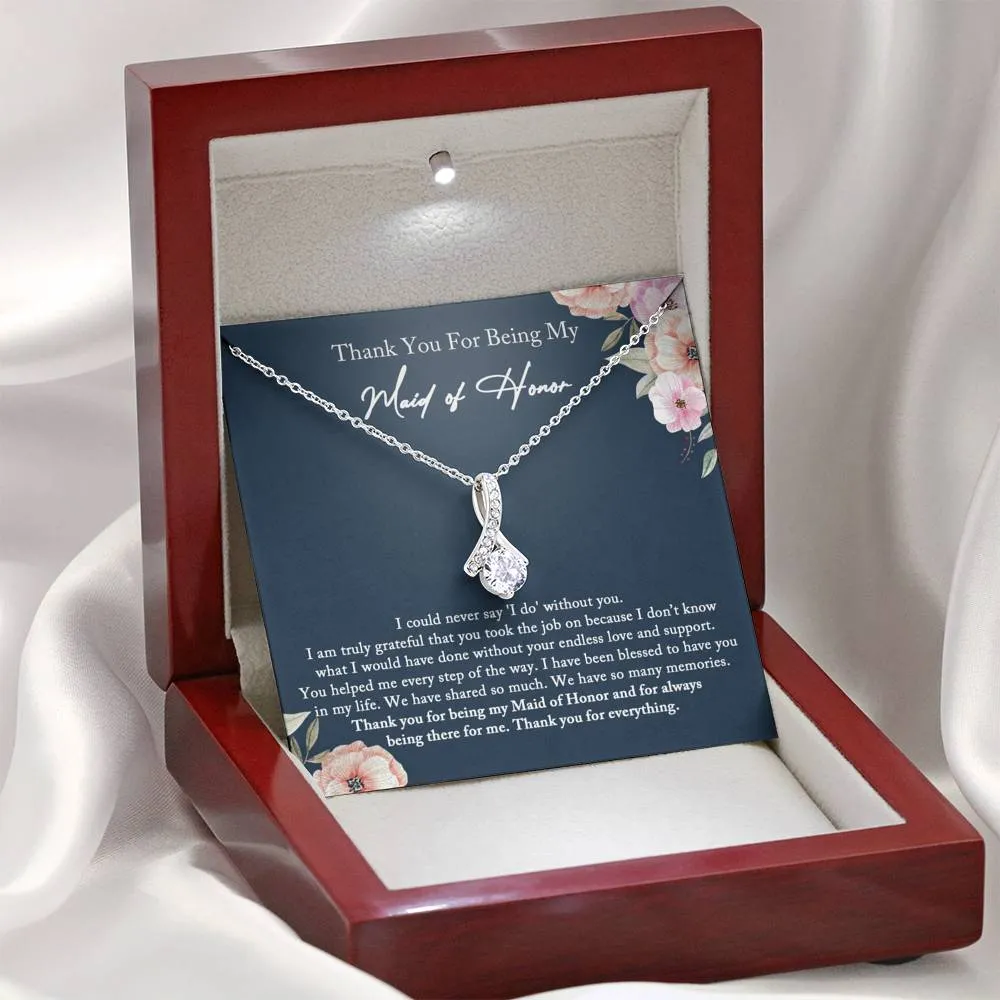 Maid of Honor Thank You Gift From Bride, Maid of Honor Gift Necklace, Matron of Honor Gift, Bridesmaid Gift, Thank You Gift From Bride