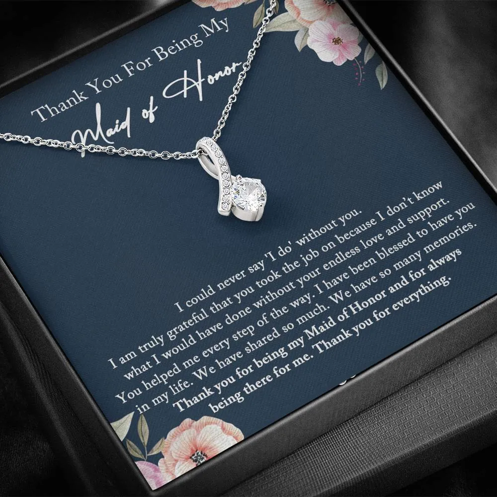 Maid of Honor Thank You Gift From Bride, Maid of Honor Gift Necklace, Matron of Honor Gift, Bridesmaid Gift, Thank You Gift From Bride