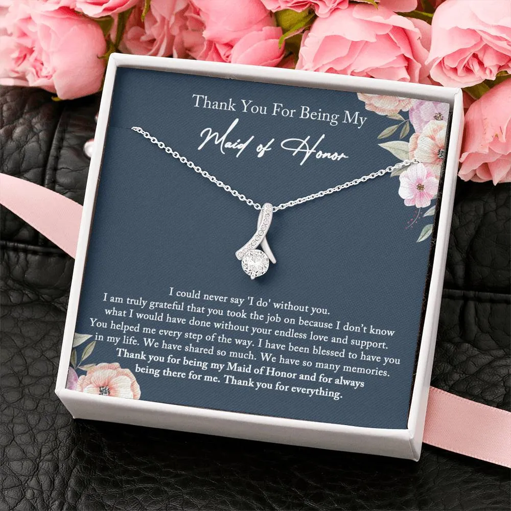 Maid of Honor Thank You Gift From Bride, Maid of Honor Gift Necklace, Matron of Honor Gift, Bridesmaid Gift, Thank You Gift From Bride