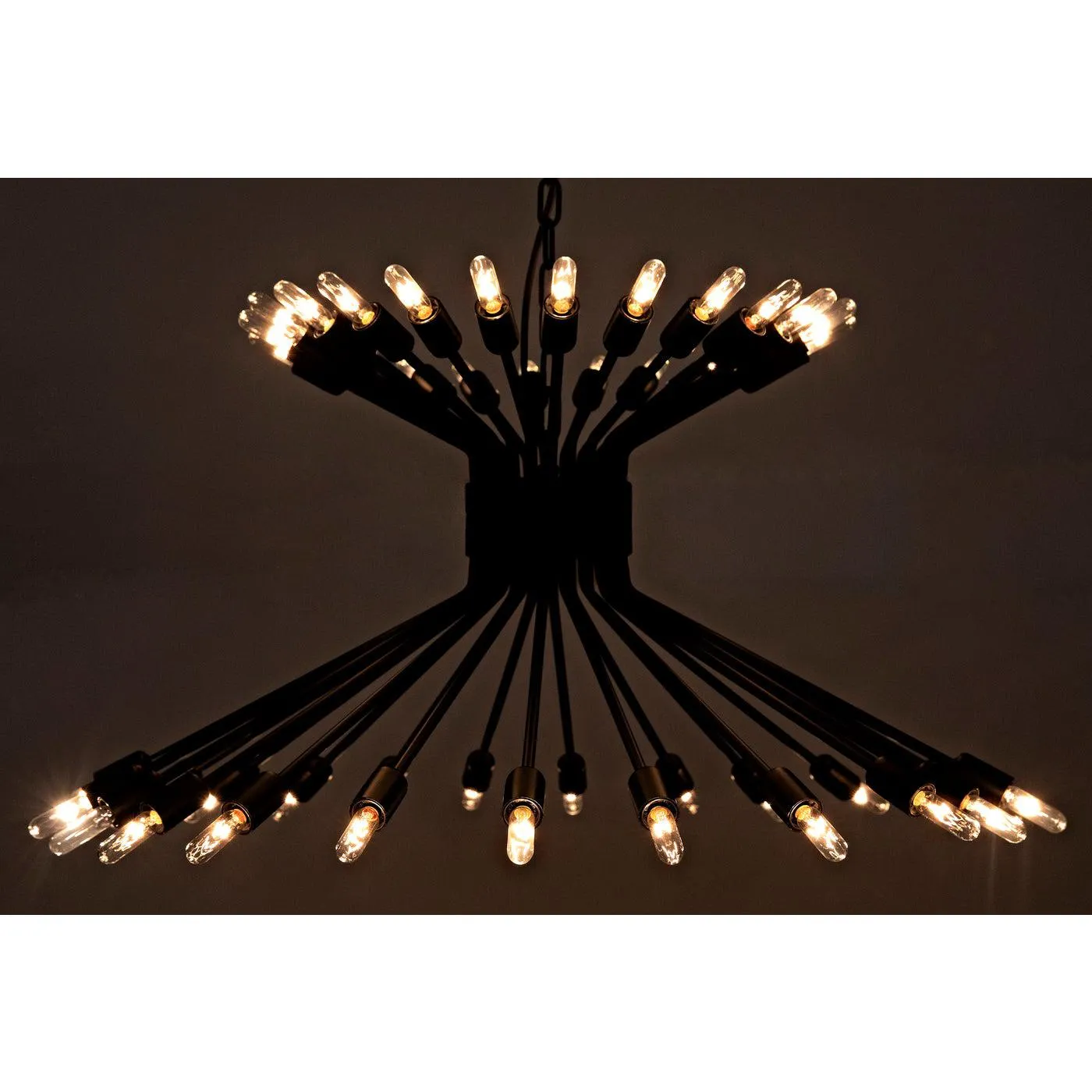 Mancini Chandelier, Black Steel