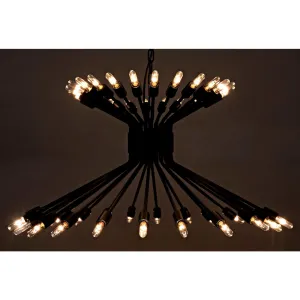 Mancini Chandelier, Black Steel