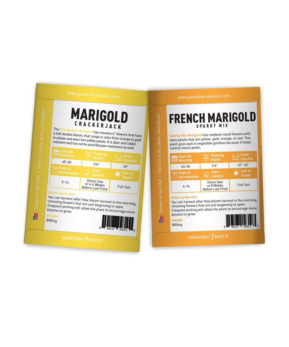 Marigold Seeds For Planting | 4 Variety Pack