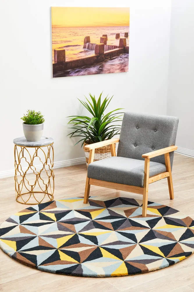 Matrix Pure Wool 900 Blue Round Rug