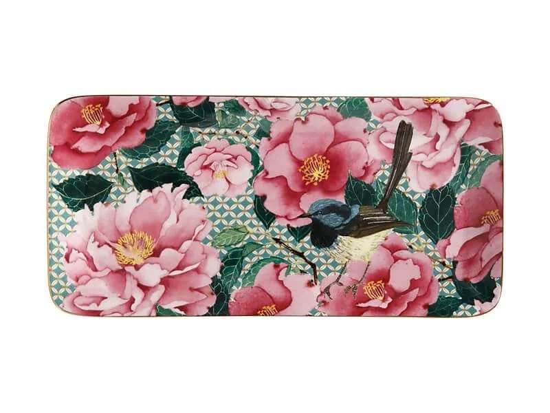 Maxwell Williams Teas & C's Silk Road Rectangle Platter 25x12cm Aqua