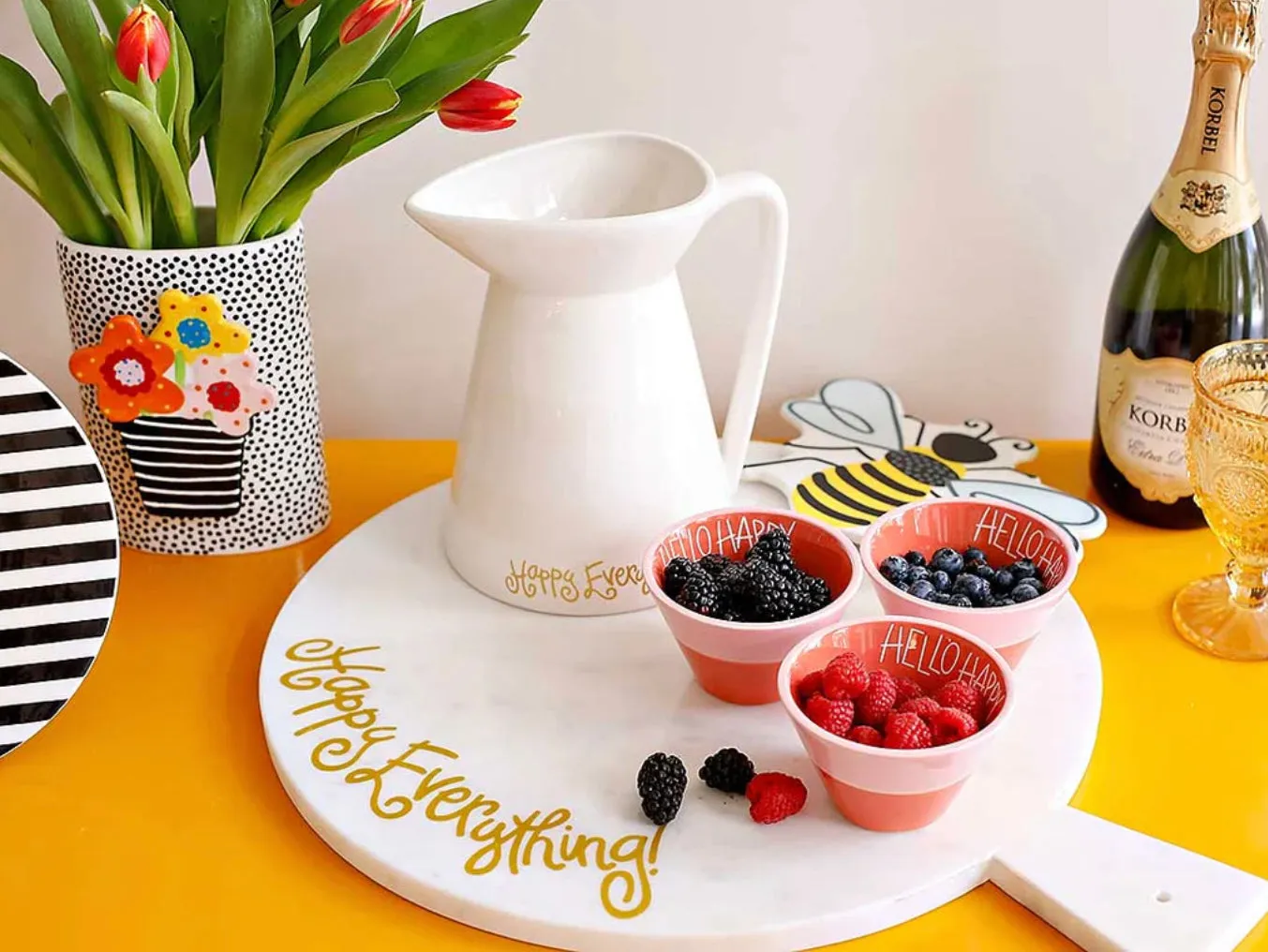 Mini Black Dot Oval Vase