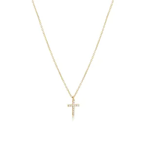 Mini Diamond Cross Necklace
