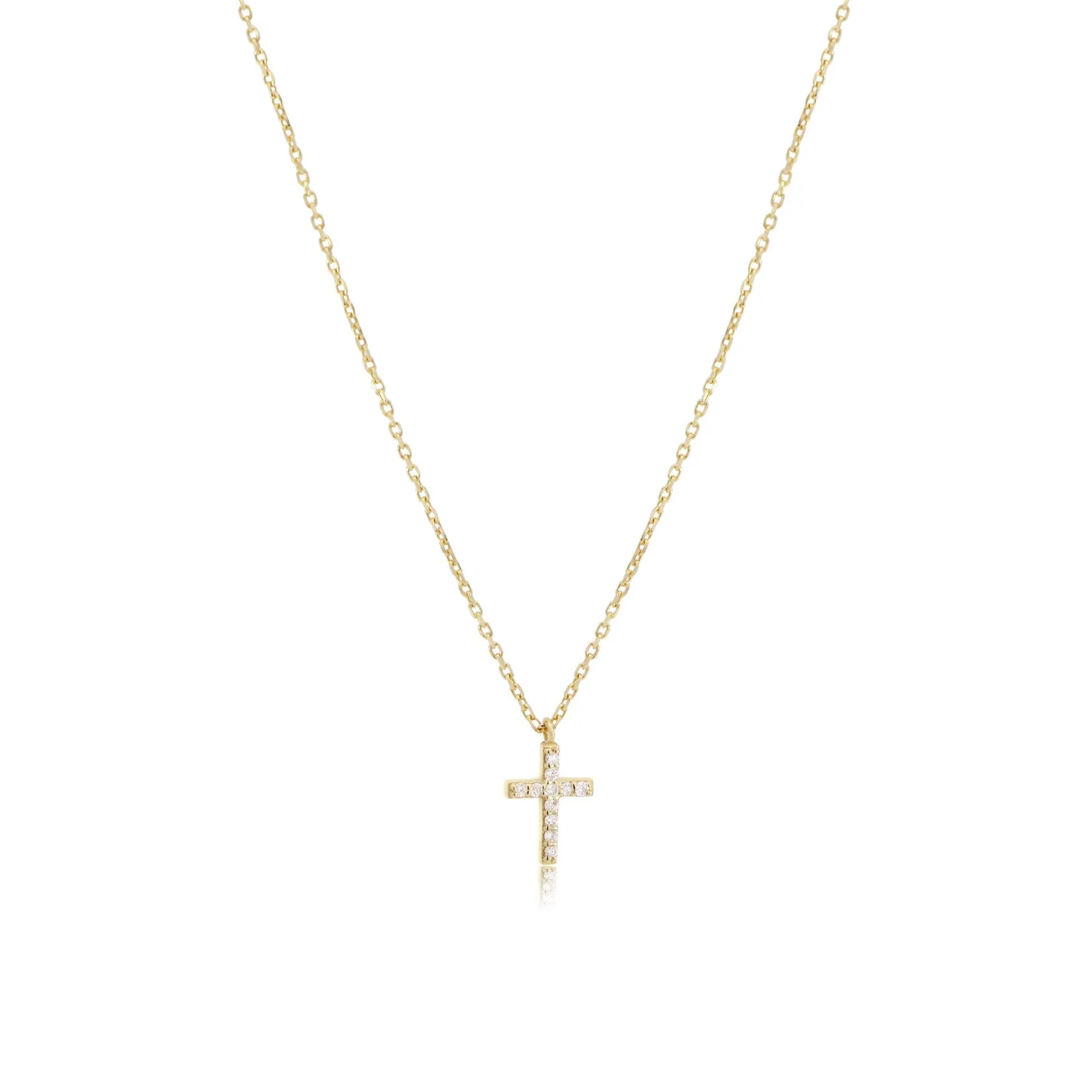Mini Diamond Cross Necklace