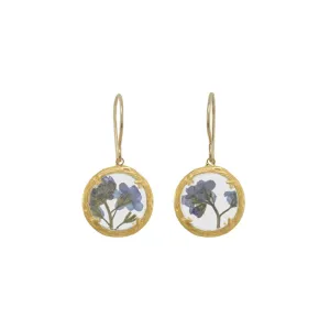 Mini Forget Me Not Gold Earrings