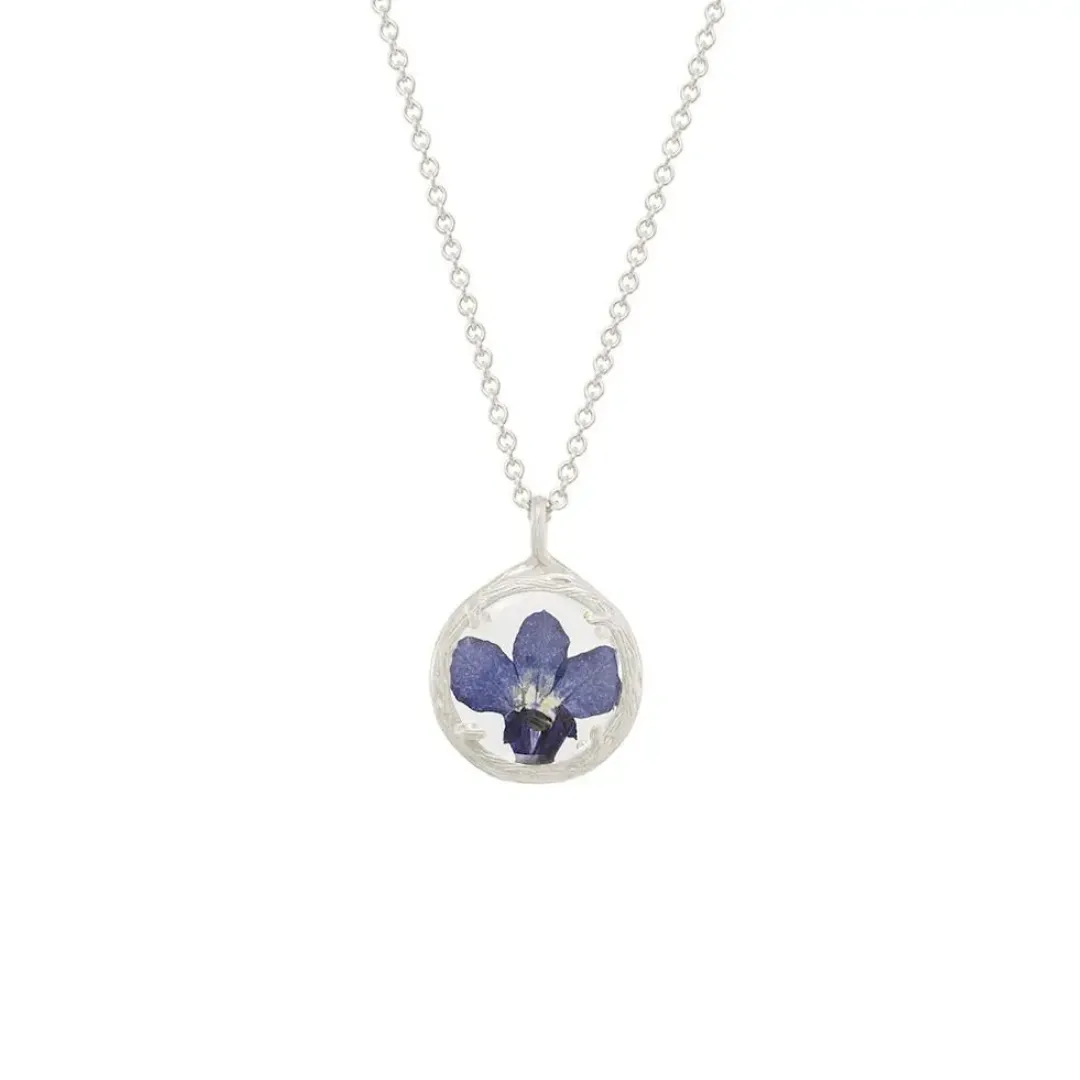 Mini Lobelia Silver Necklace