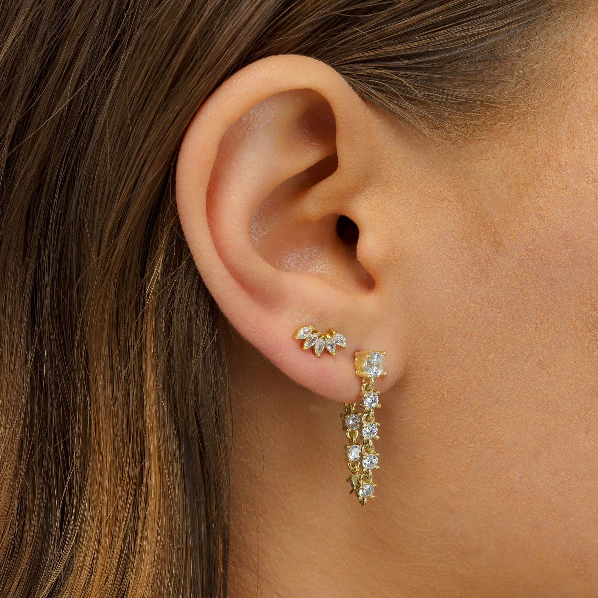 Mini Marquise Stud Earring