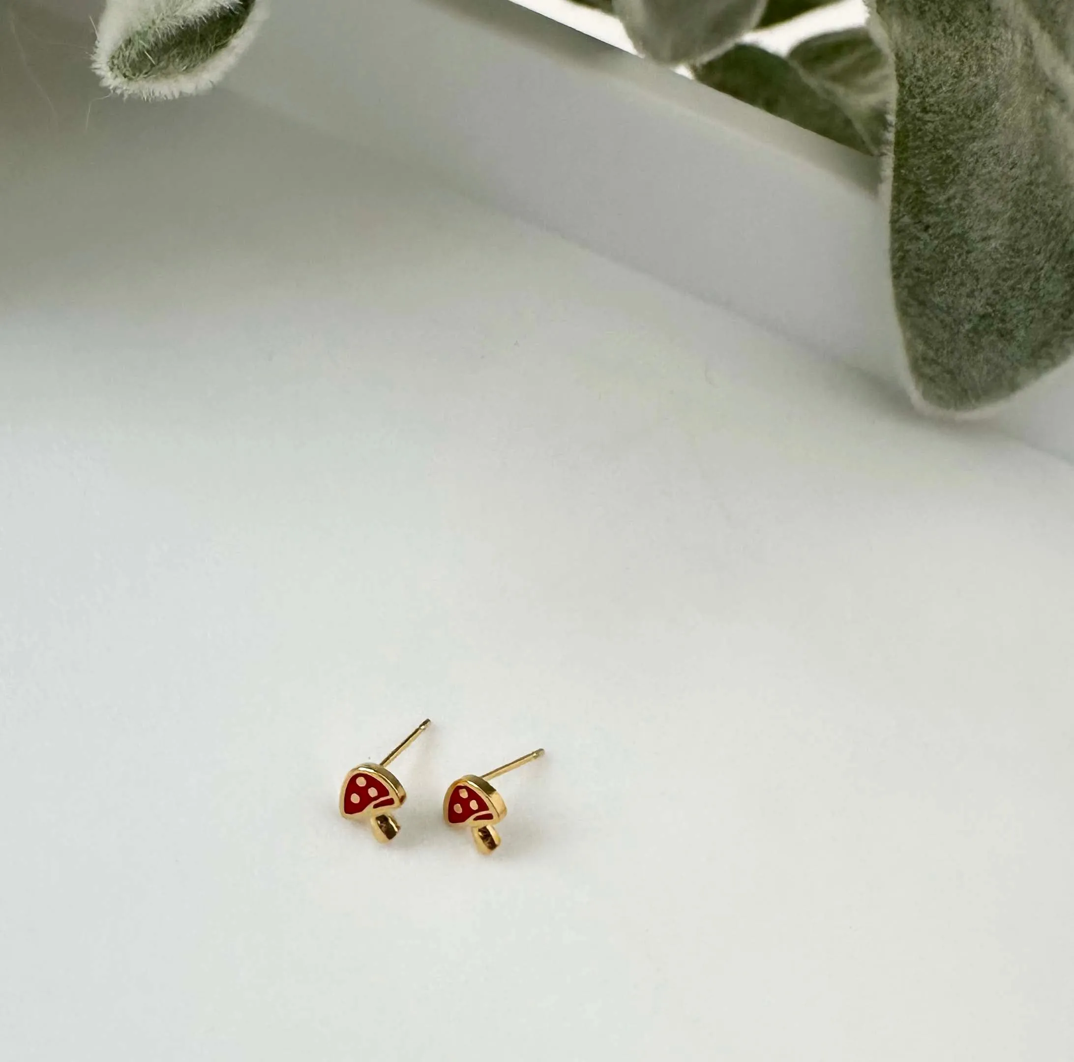 Mini Mushroom Stud Earrings
