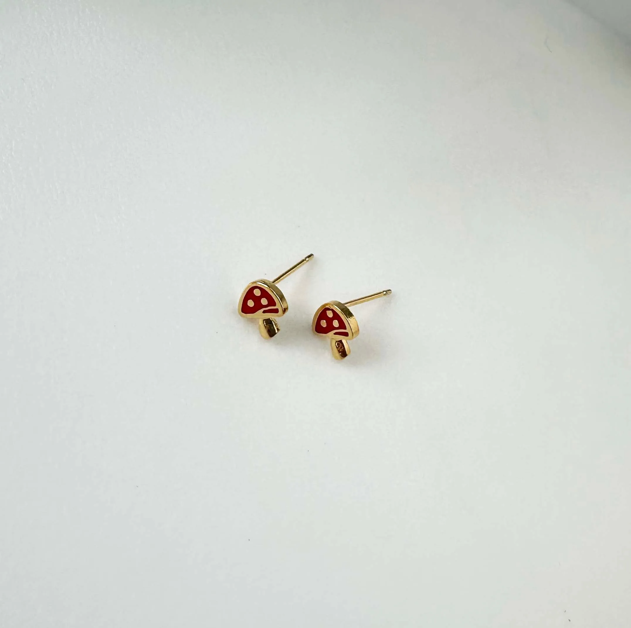Mini Mushroom Stud Earrings