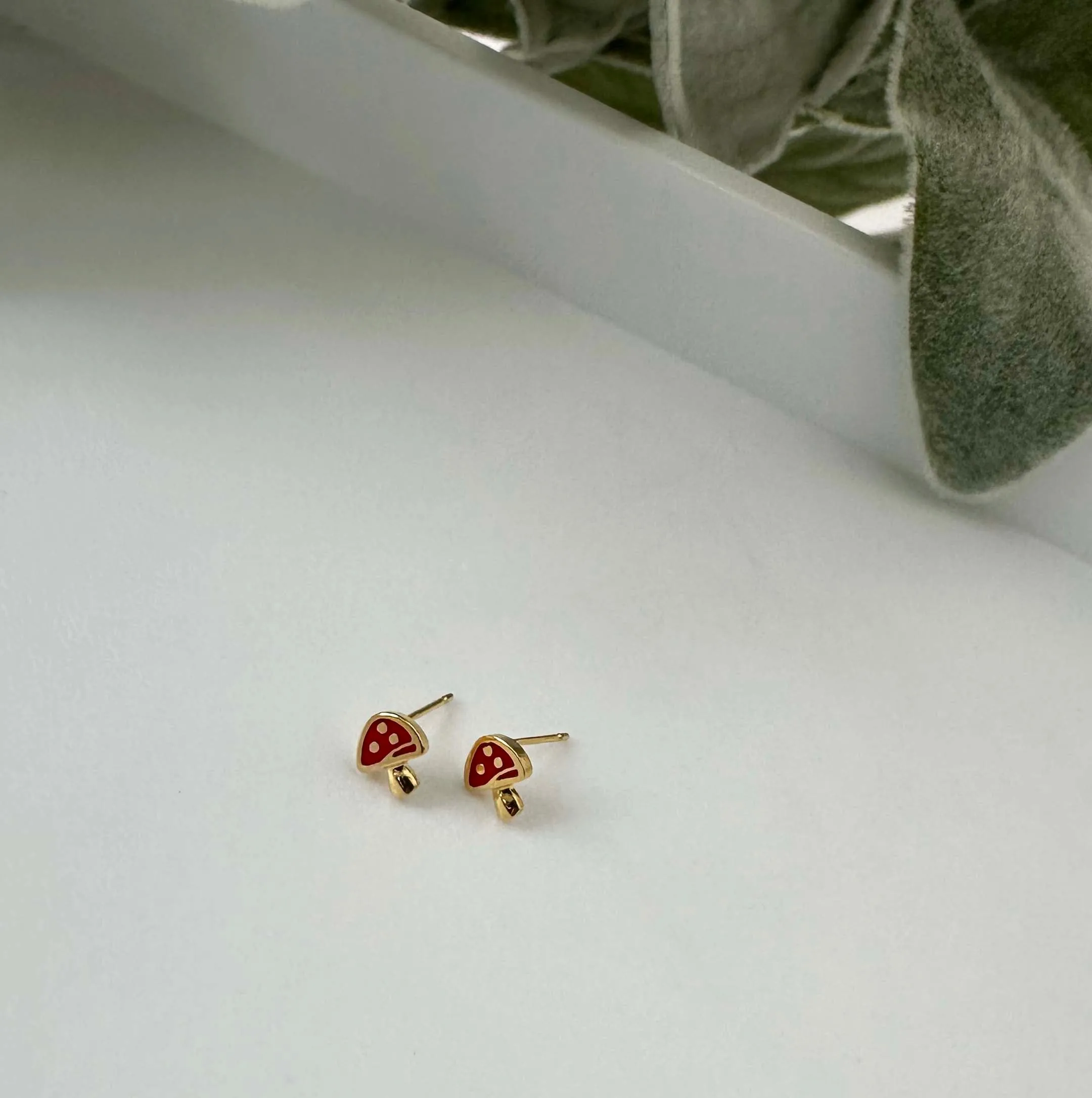 Mini Mushroom Stud Earrings