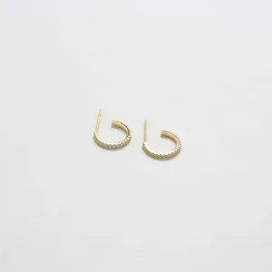 Mini Pave Gold Hoop