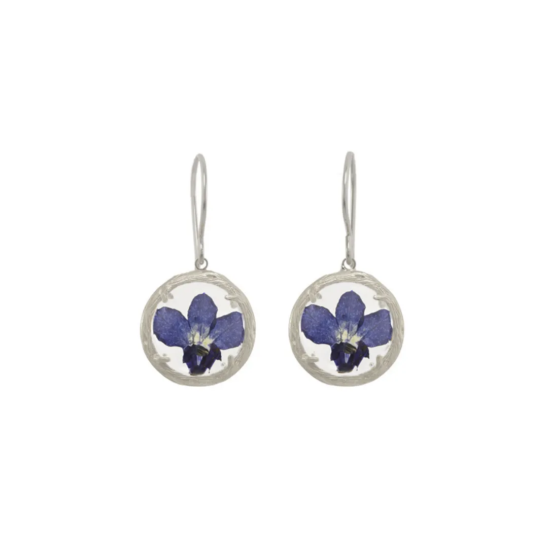 Mini Silver Lobelia Earrings