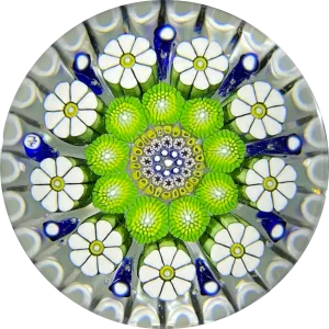 Miniature Michael Hunter 2021 Open Concentric with Complex Millefiori in Stave Basket