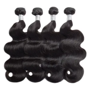 Modern Show 12A Great Quality Unprocessed Virgin Peruvian Body Wave Natural Black Human Hair 4 Bundles