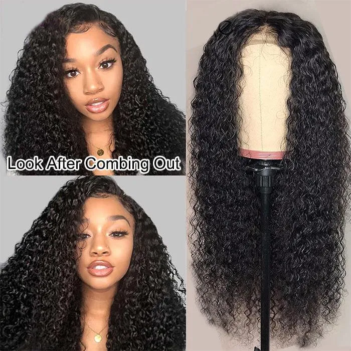 Modern Show 150 Density 360 Lace Front Wigs Pre Plucked With Baby Hair Black Brazilian Deep Curly Remy Human Hair