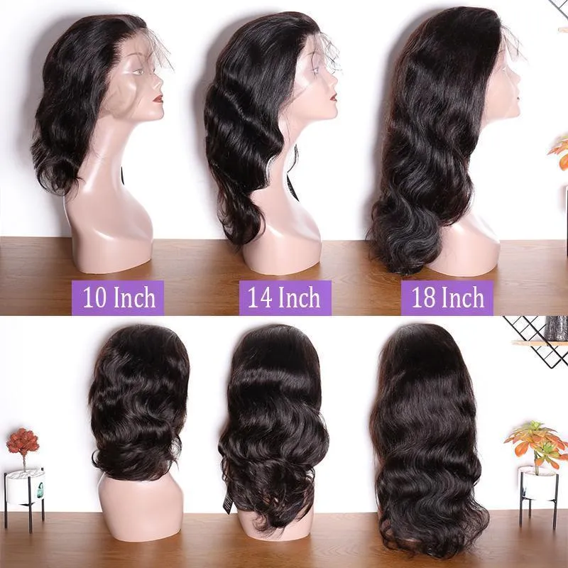 Modern Show 150 Density Brazilian Body Wave Transparent 360 Lace Wigs Human Hair With Baby Hair